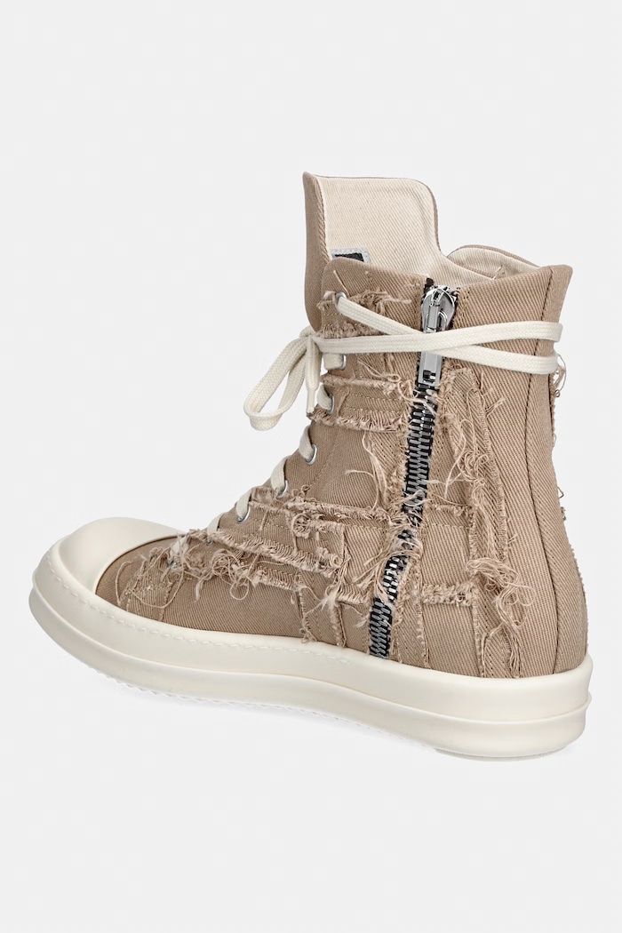 Încălțăminte Rick Owens DRKSHDW Denim teniși înalți pentru bărbați DU01F4800.SLASH bej