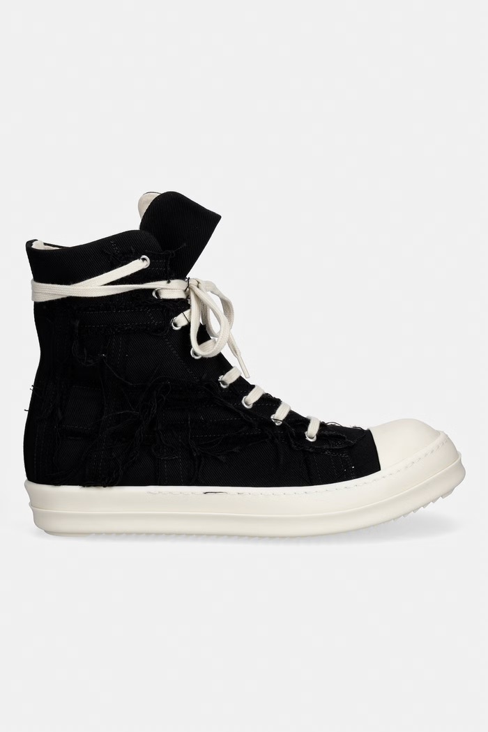 Rick Owens DRKSHDW Denim teniși înalți pentru bărbați DU01F4800.SLASH negru SS26