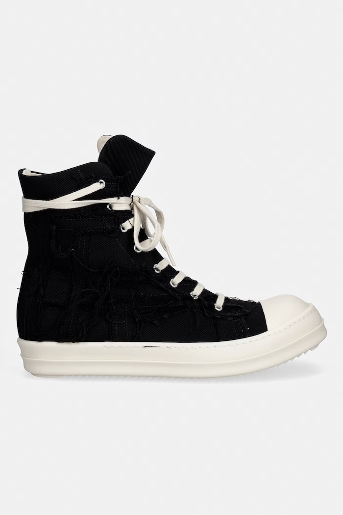 Rick Owens DRKSHDW Denim teniși înalți pentru bărbați DU01F4800.SLASH negru SS26