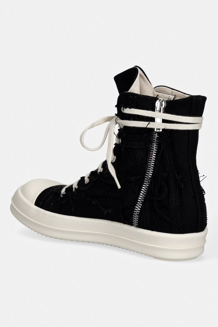 Încălțăminte Rick Owens DRKSHDW Denim teniși înalți pentru bărbați DU01F4800.SLASH negru