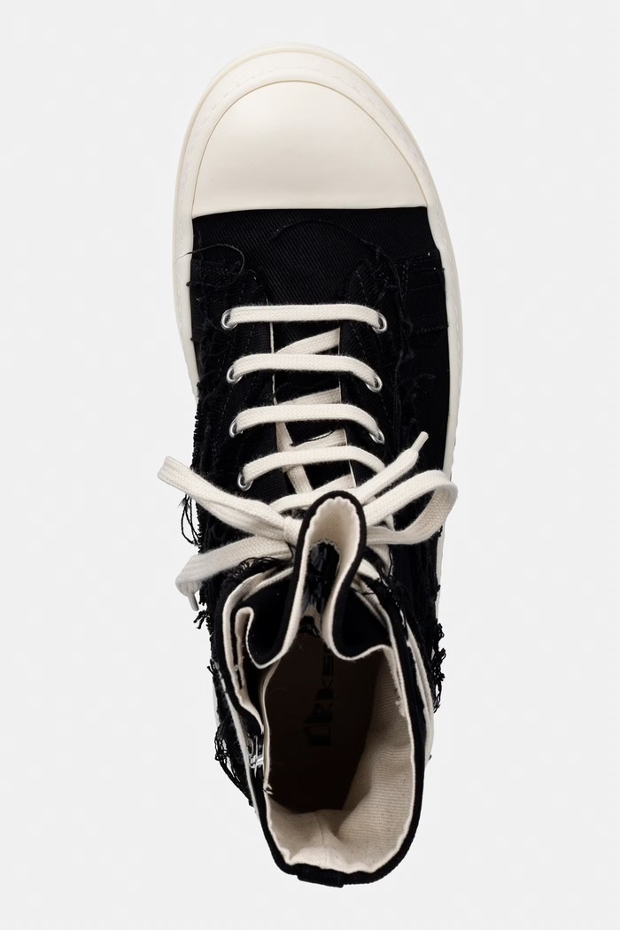 Rick Owens DRKSHDW Denim teniși înalți pentru bărbați negru DU01F4800.SLASH