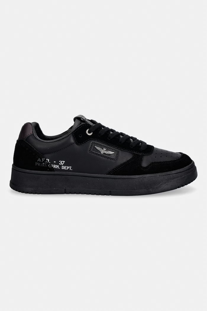 Aeronautica Militare sneakersy skórzane SNEAKERS 261SC0235UPL00244.34300 czarny SS26