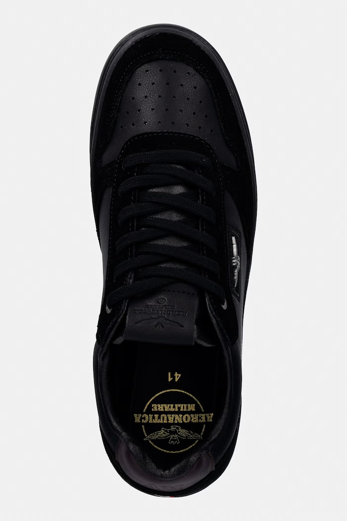 Aeronautica Militare sneakersy skórzane SNEAKERS czarny 261SC0235UPL00244.34300