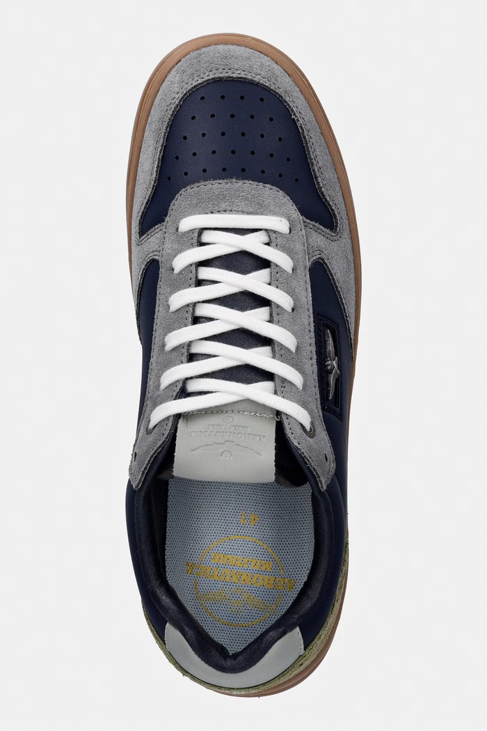 Aeronautica Militare sneakersy skórzane SNEAKERS granatowy 261SC0235UPL00244.94402