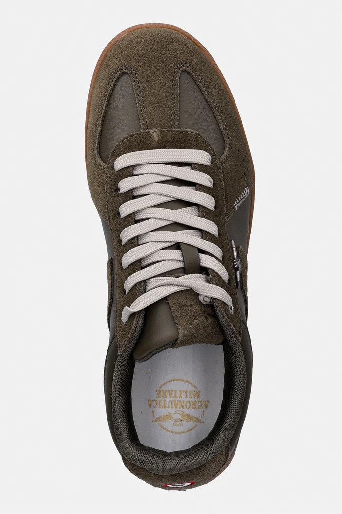 Usnjene superge Aeronautica Militare SNEAKERS zelena 261SC0315UPL00244.07302
