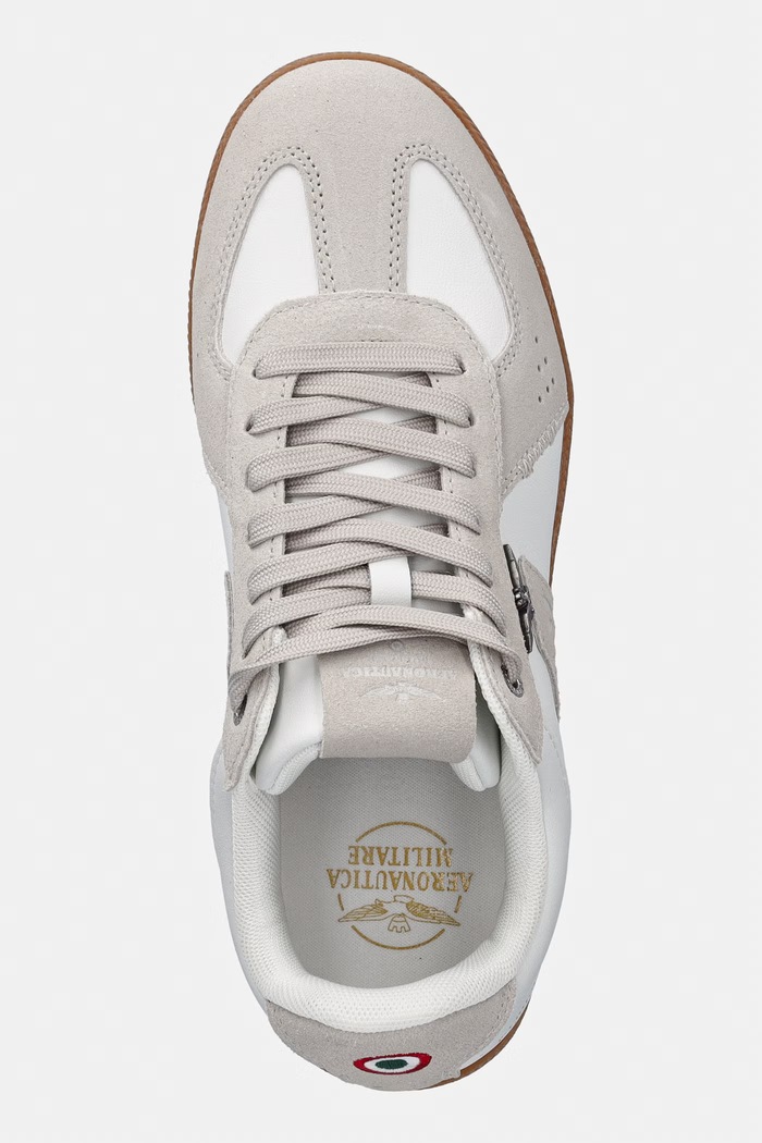 Usnjene superge Aeronautica Militare SNEAKERS bež 261SC0315UPL00244.73062