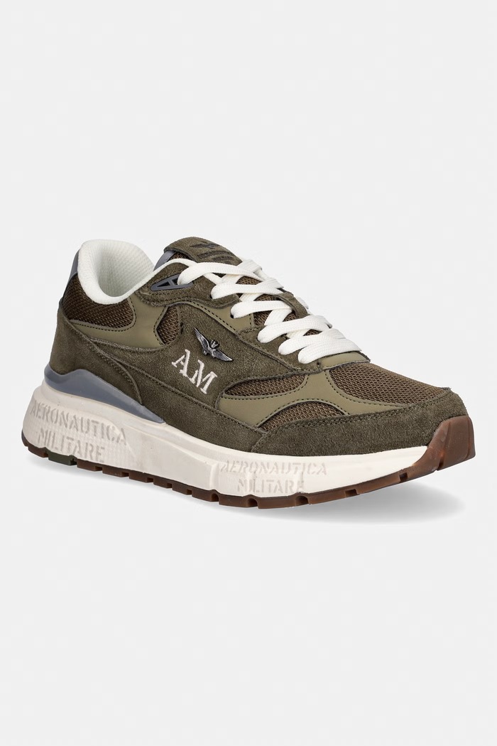 Aeronautica Militare sneakersy SNEAKERS tekstylny zielony 261SC0318UCT04248.07255