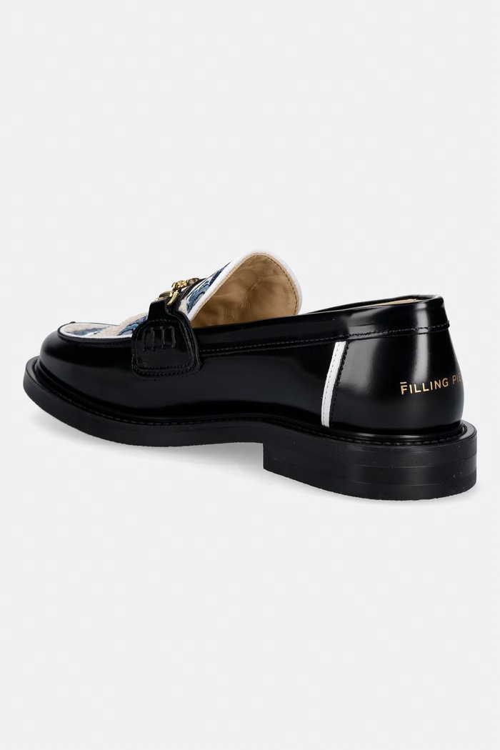 Obuwie Filling Pieces mokasyny skórzane Loafer Broken Plate 112611303321.130 czarny