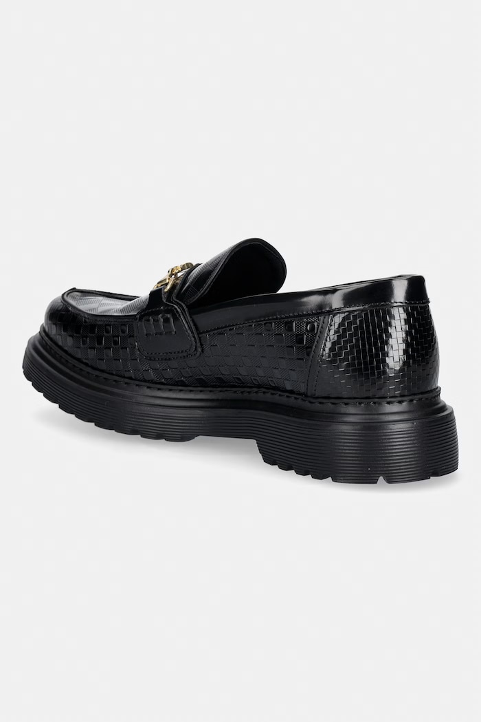 Încălțăminte Filling Pieces Loafer Graved mocasini pentru bărbați din piele 112611303311.130 negru
