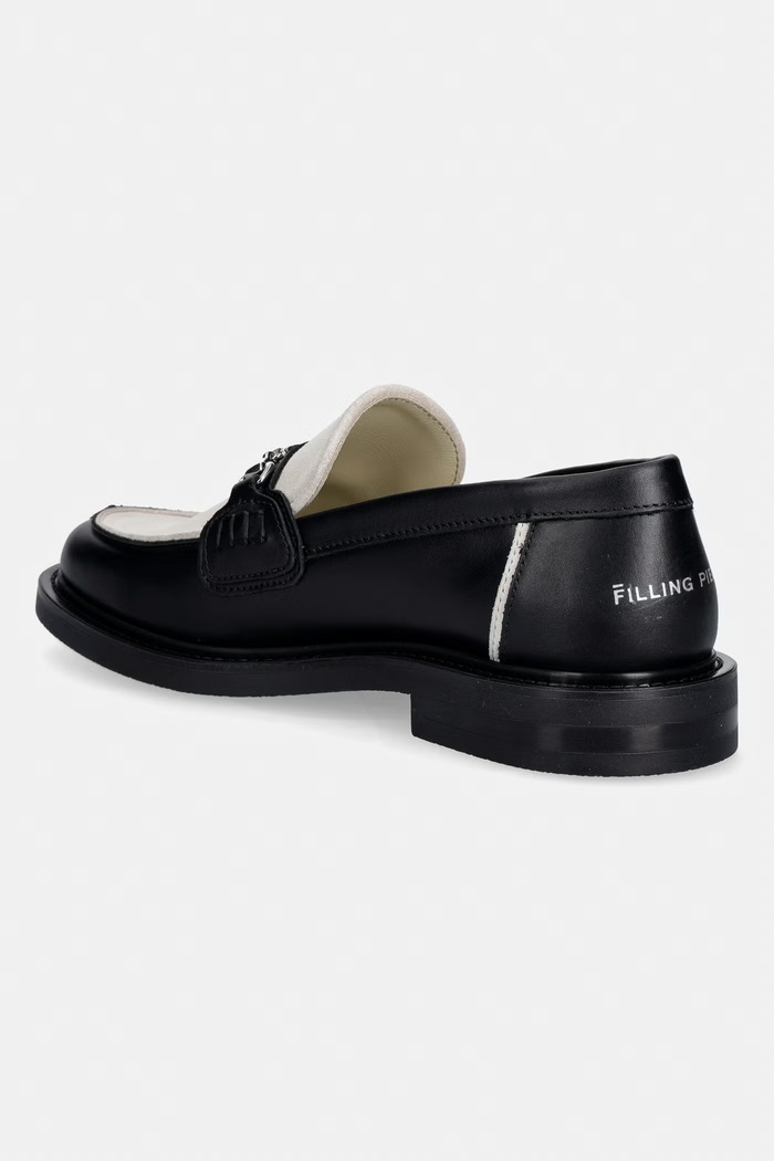 Obuwie Filling Pieces mokasyny skórzane Loafer Hazy 112611303315.210 czarny
