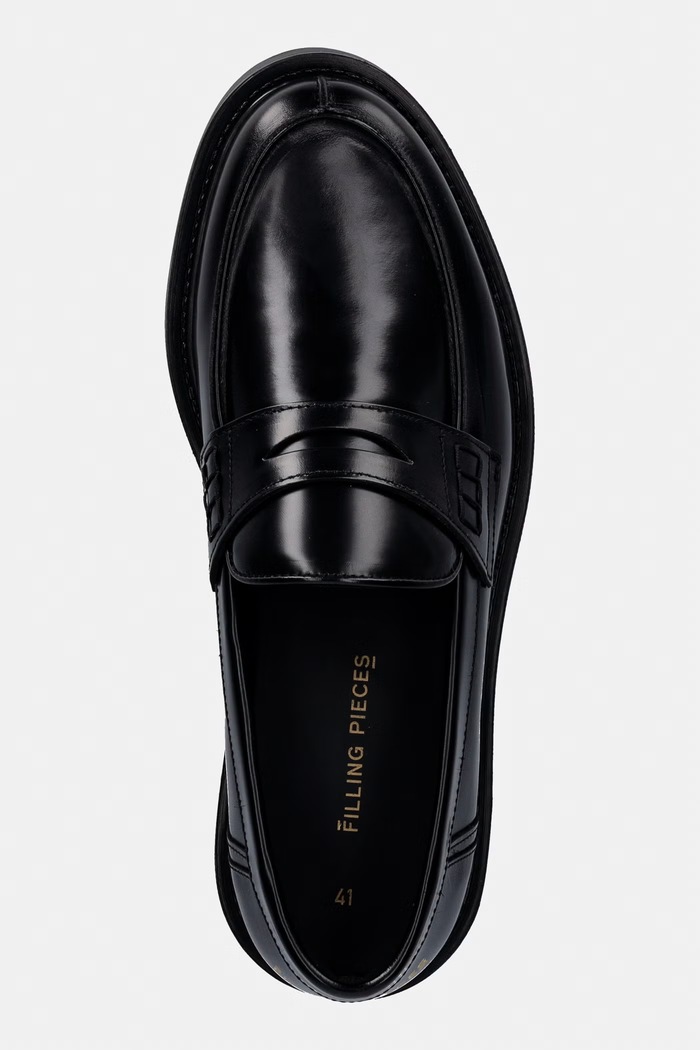 Filling Pieces mokasyny skórzane Loafer Polido Minimum czarny 112511303182.130