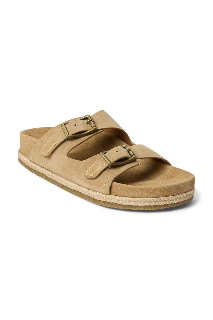 Polo Ralph Lauren SUEDE-TURBACH ciabatte slide da uomo in pelle 803916776003 verde SS26