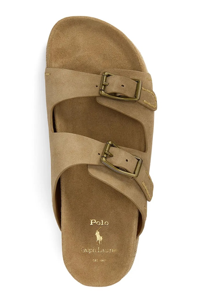 Scarpe Polo Ralph Lauren SUEDE-TURBACH ciabatte slide da uomo in pelle 803916776003 verde