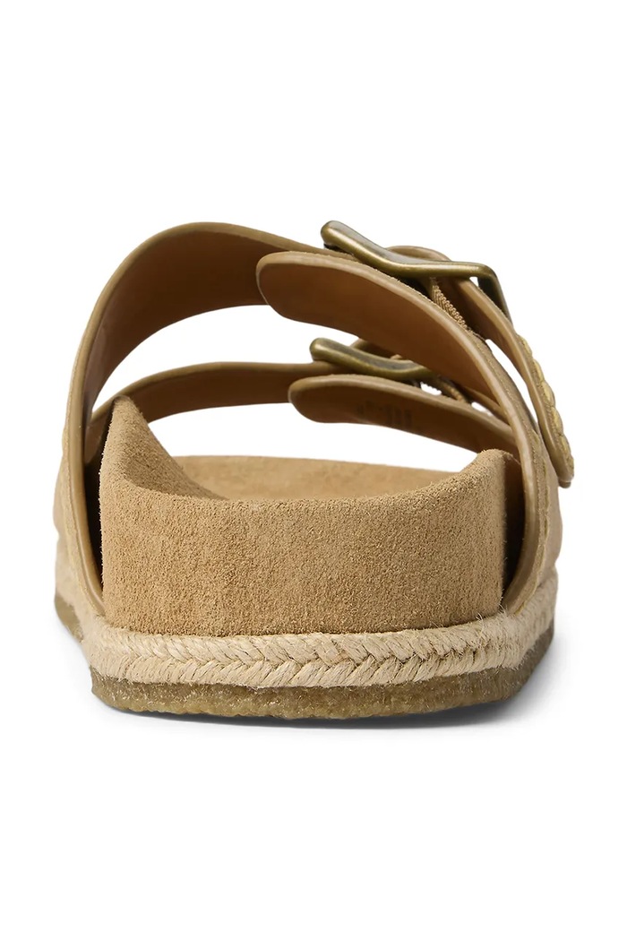 Polo Ralph Lauren SUEDE-TURBACH ciabatte slide da uomo in pelle verde 803916776003