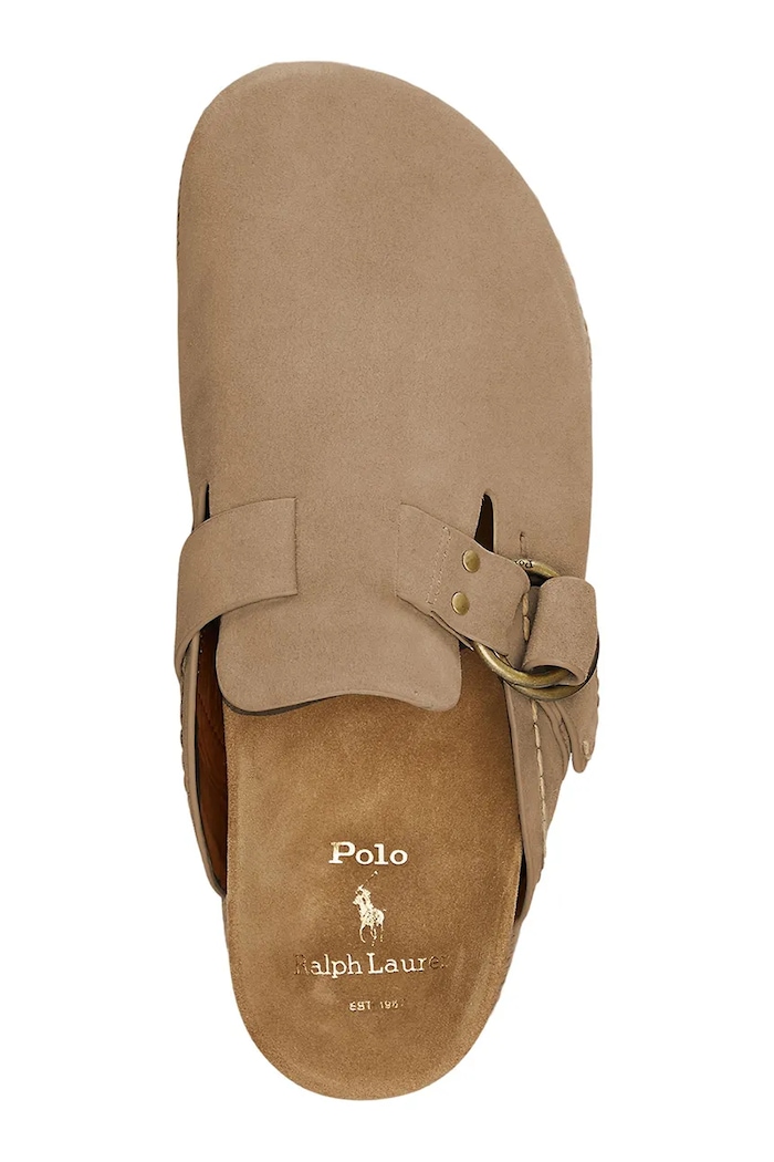 Scarpe Polo Ralph Lauren SUEDE-TURBACH ciabatte slide da uomo in pelle 803931273003 verde