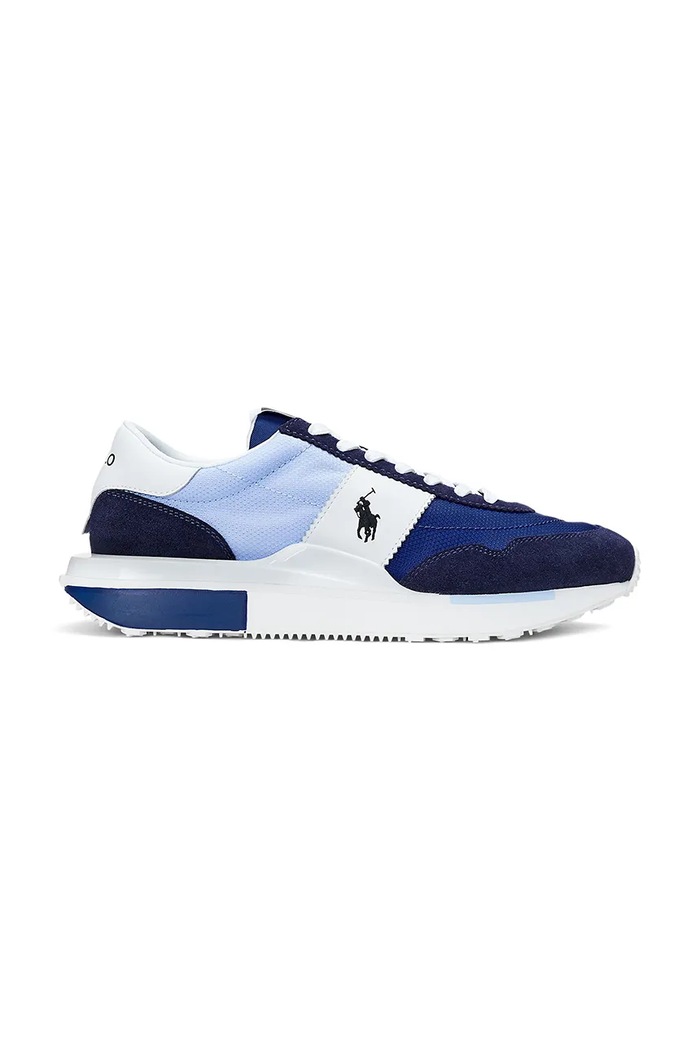 Polo Ralph Lauren SUEDE/LEATHER/NYLON sneakersy sportowe męskie zamszowe niebieski 809960978001