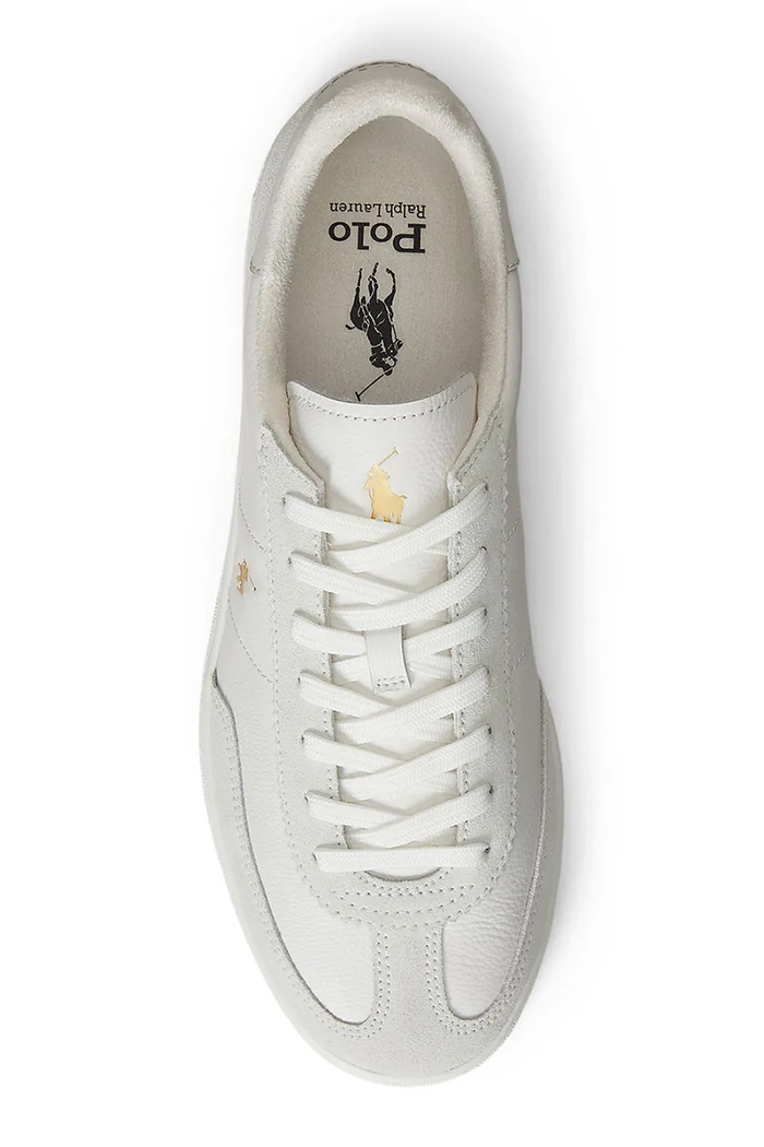Polo Ralph Lauren sneakersy skórzane LEATHER/SUEDE-BEDFORD beżowy 809973701001