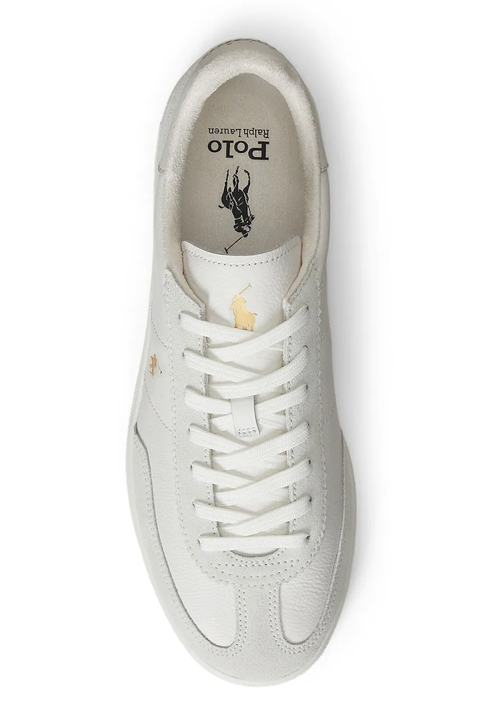 Polo Ralph Lauren sneakersy skórzane LEATHER/SUEDE-BEDFORD beżowy 809973701001