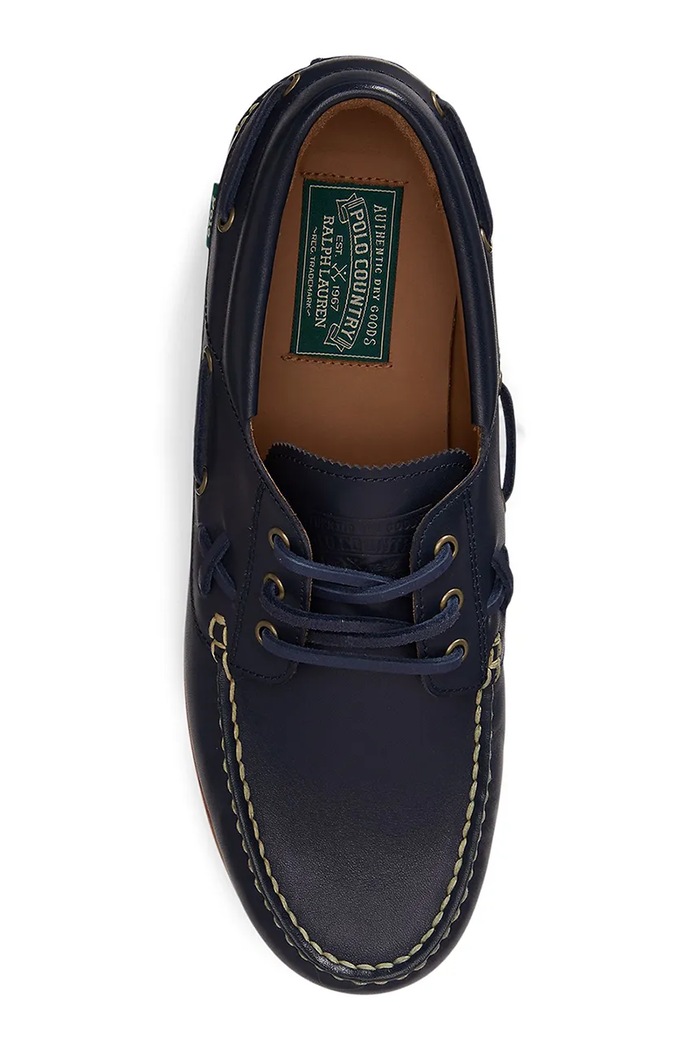 Obuwie Polo Ralph Lauren LEATHER-RANGER mokasyny męskie skórzane 812P07650002 granatowy