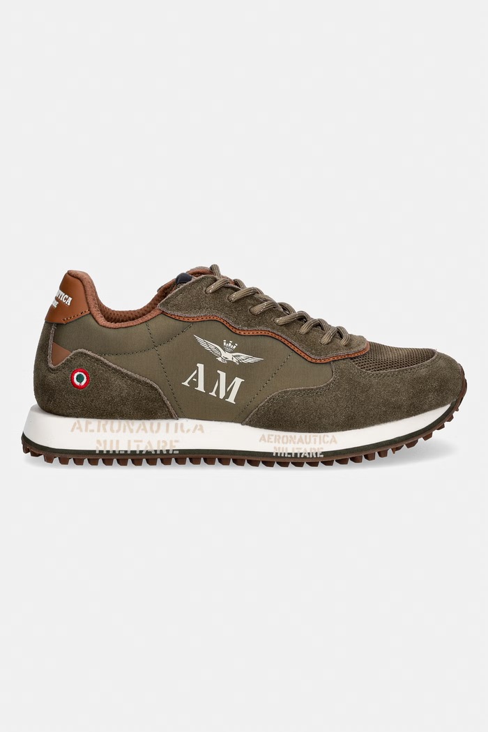 Aeronautica Militare sneakersy SNEAKERS 261SC0320UPL00313.07254 zielony SS26