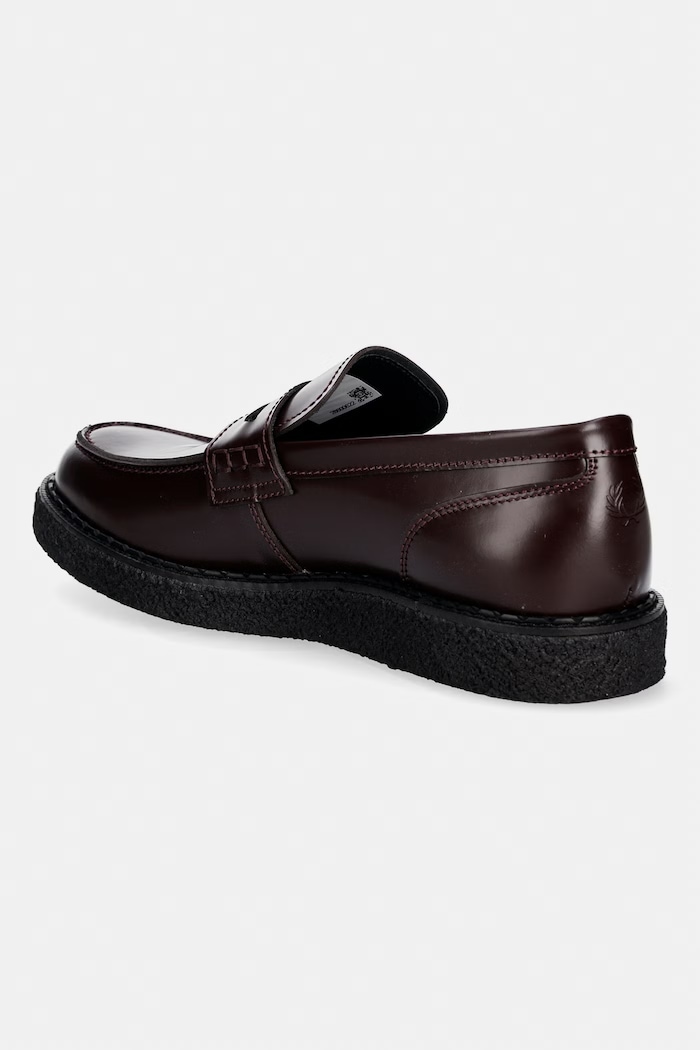 Obuwie Fred Perry mokasyny skórzane SB1345 bordowy