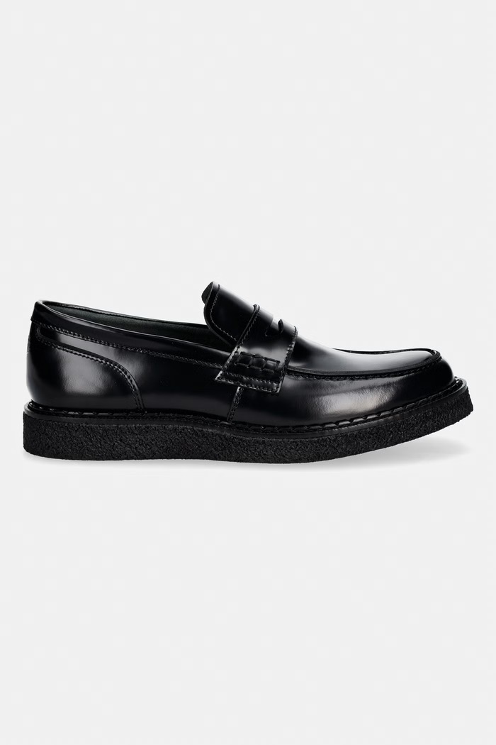 Fred Perry mokasyny skórzane SB1345 czarny SS26