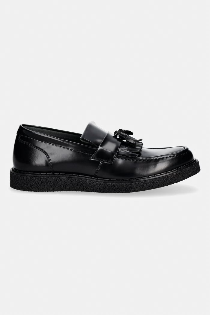 Usnjeni mokasini Fred Perry SB8355 črna SS26