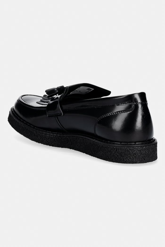 Obutev Usnjeni mokasini Fred Perry SB8355 črna