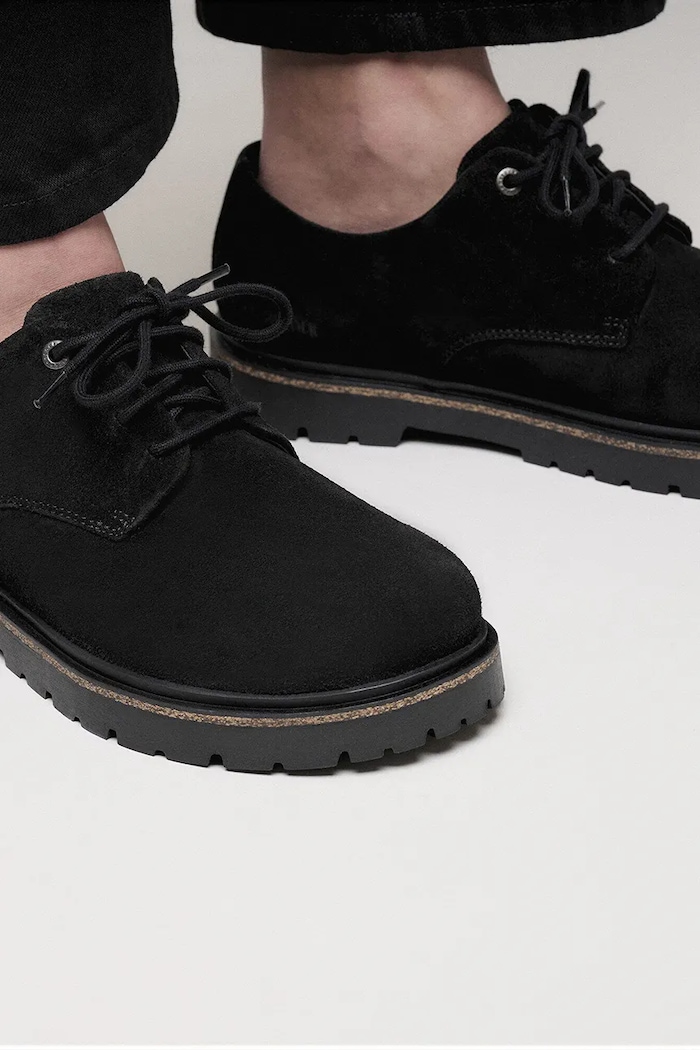 Birkenstock Highwood Lace Low men's suede flat heeled shoes 1030209