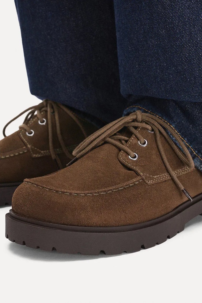 Birkenstock poltopánky pánske semišové Highwood Moc Lace Low 1031885