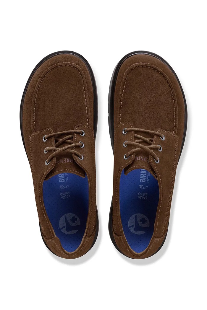 Birkenstock poltopánky pánske semišové Highwood Moc Lace Low hnedá 1031885