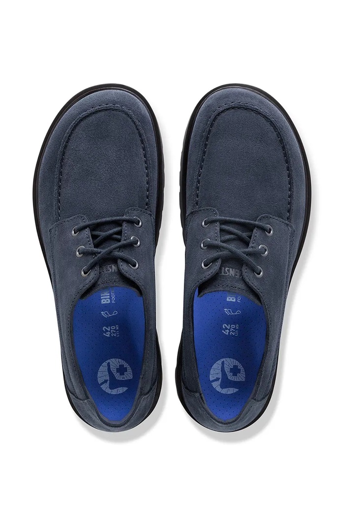 Birkenstock Highwood Moc Lace Low shoes flat heeled Men's suede navy 1032044