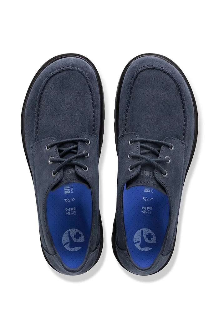 Birkenstock Highwood Moc Lace Low shoes flat heeled Men's suede navy 1032044