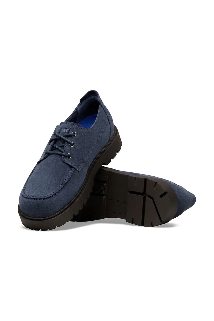 Birkenstock Highwood Moc Lace Low shoes flat heeled Men's suede 1032044 navy