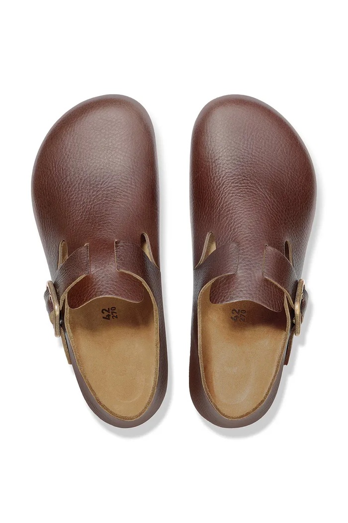 Birkenstock London WB pantofi cu toc plat pentru bărbați din piele maro 1030177