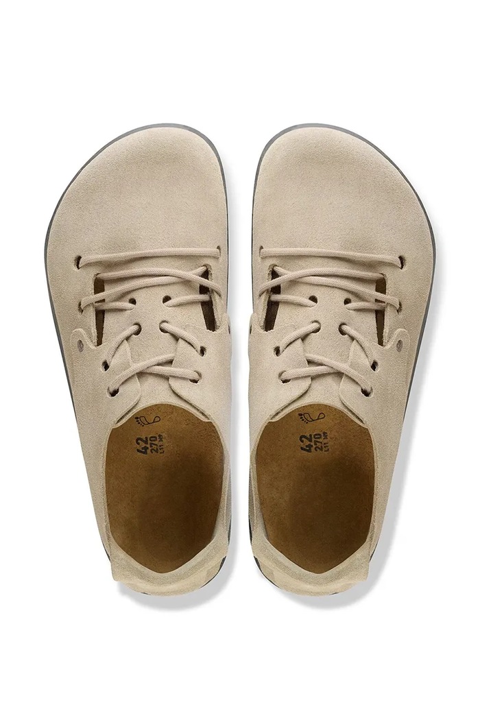 Birkenstock Montana pantofi cu toc plat pentru bărbați piele întoarsă bej 1010515