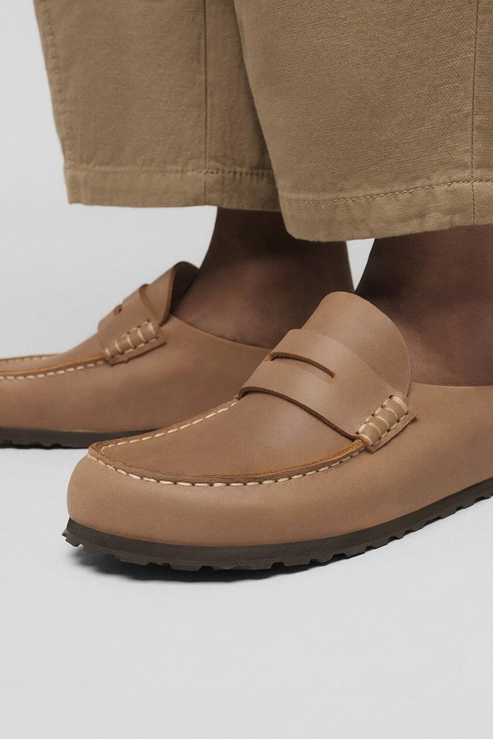 Birkenstock Naples moccasins flat heeled men's leather 1030206