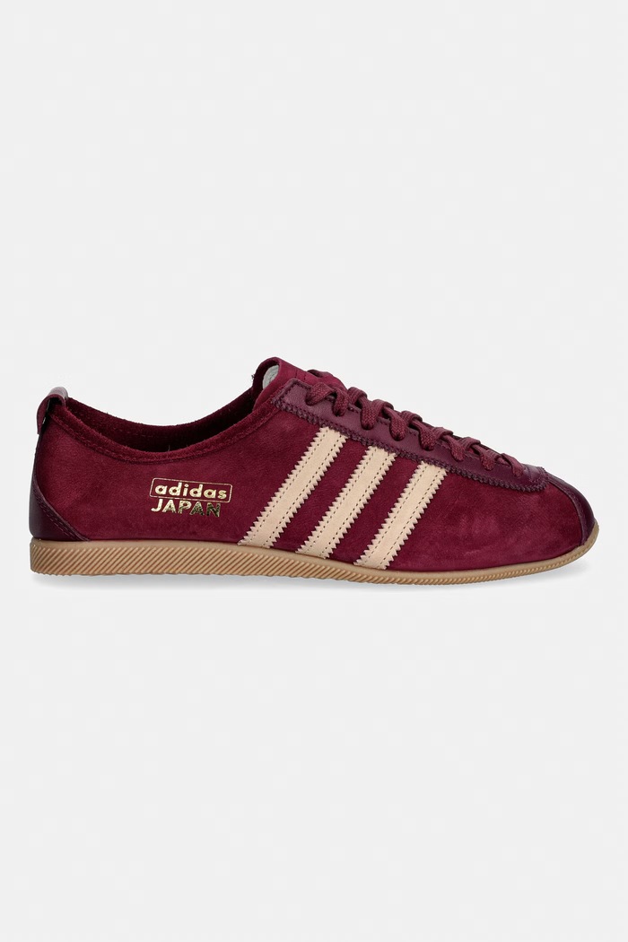 adidas Originals Japan sneakers pentru bărbați din piele întoarsă KJ6901 burgundia SS26