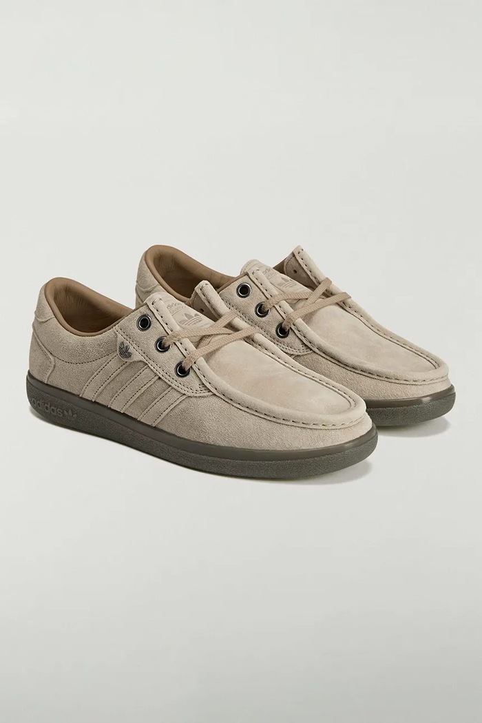adidas Originals PUNSTOCK x SPZL mocasini pentru bărbați din piele întoarsă KK3672 bej SS26