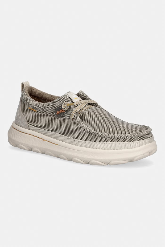 Jeep μοκασίνια Ανδρικά KAUAI WALLABEE KNIT μπεζ JM61090A023