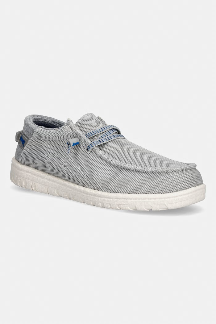 Jeep μοκασίνια ανδρικά SAMOA WALLABEE KNIT γκρί JM61115A091