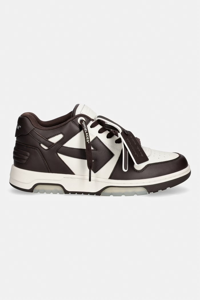 Off-White Out of Office sneakersy męskie skórzane M189C9L007 brązowy SS26