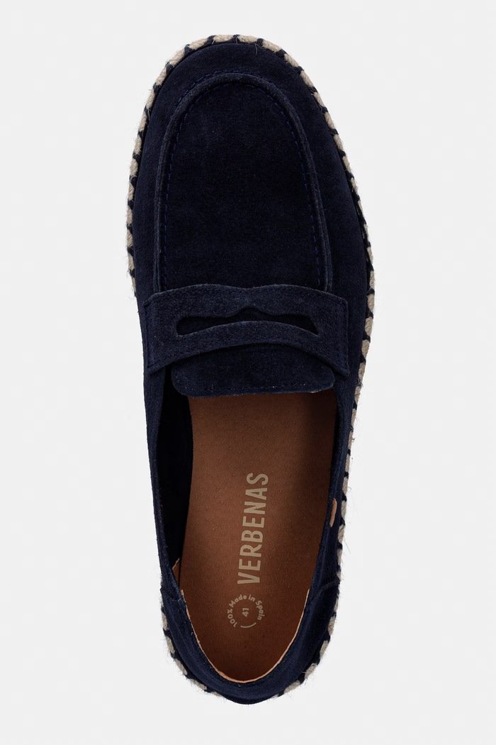 Verbenas espadrilky pánske semišové TRACK SERRAJE tmavomodrá 7501840001.MARINO