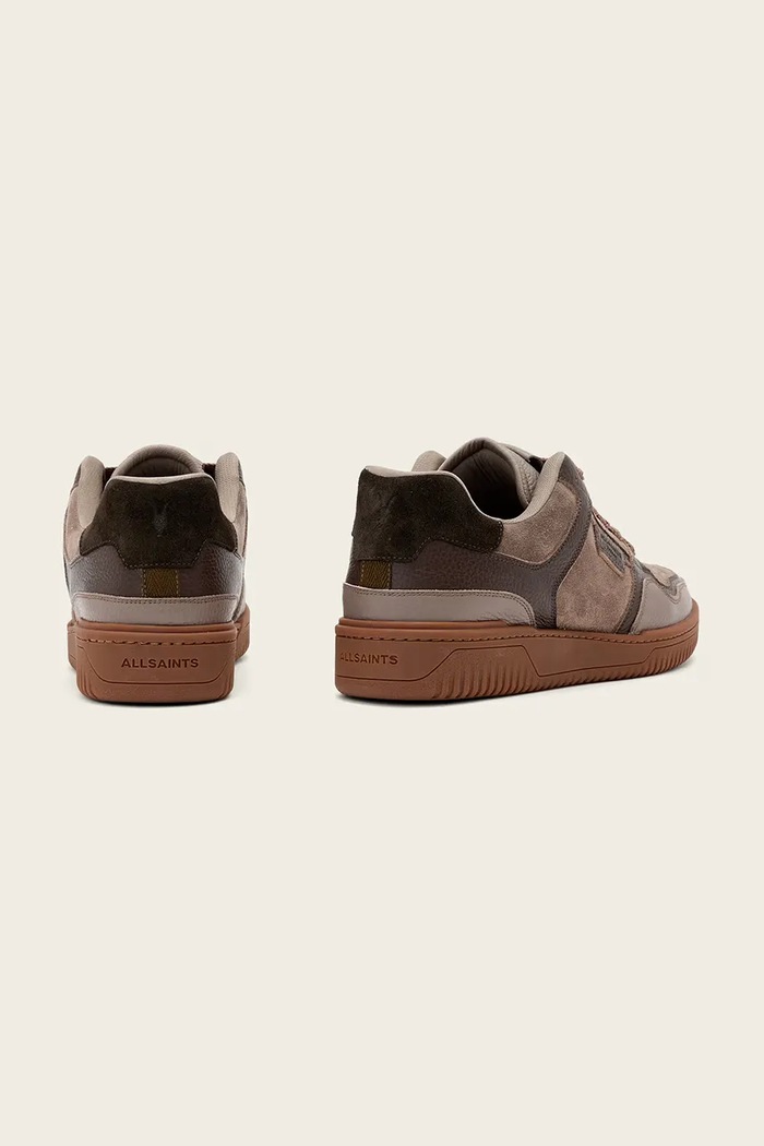 Obuv AllSaints Regan Plus Low Top tenisky pánske kožené M055FE hnedá