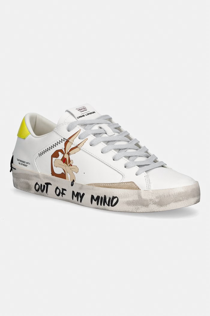 Crime London CHELSEA pánské kožené sneakers boty bílá 77051PP8.10