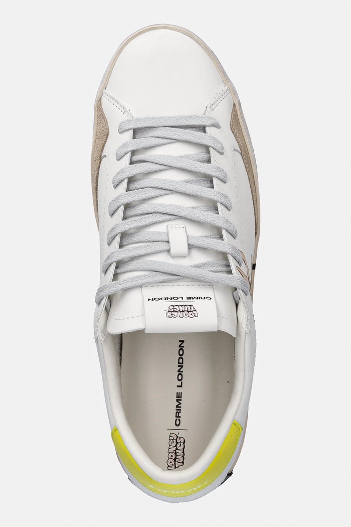 Crime London CHELSEA pánské kožené sneakers boty bílá 77051PP8.10