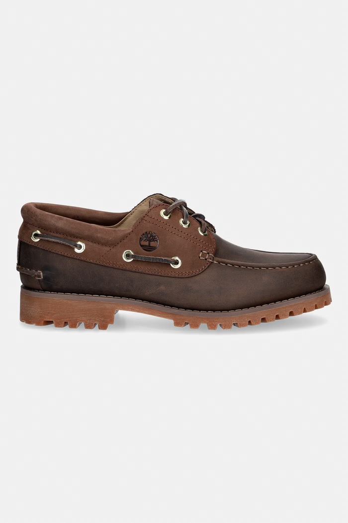 Timberland Authentic μοκασίνια ανδρικά δερμάτινα TB0A44YFAI21 καφέ SS26