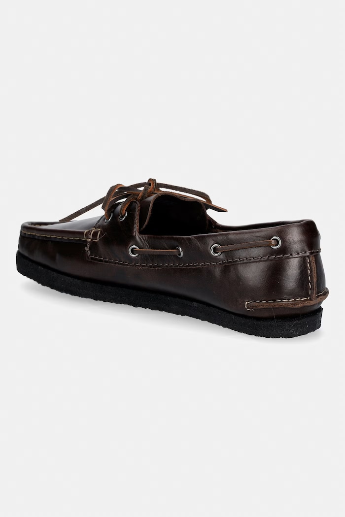 Παπούτσια Clarks Originals Godney Boat μοκασίνια Ανδρικά δερμάτινα 26185683 καφέ