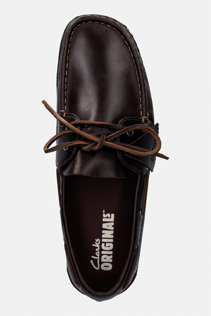 Clarks Originals Godney Boat μοκασίνια Ανδρικά δερμάτινα καφέ 26185683