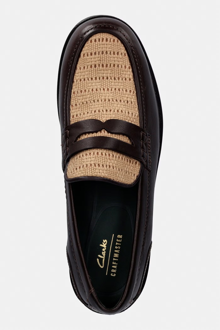 Clarks Originals CraftJames Lo mokasyny męskie skórzane brązowy 26186423
